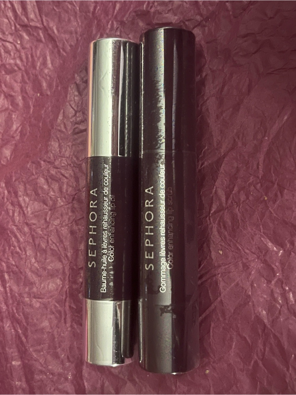Sephora Collection Colour-Enhancing Lip Oil & Scrub Duo in PH Berry (BNIB)